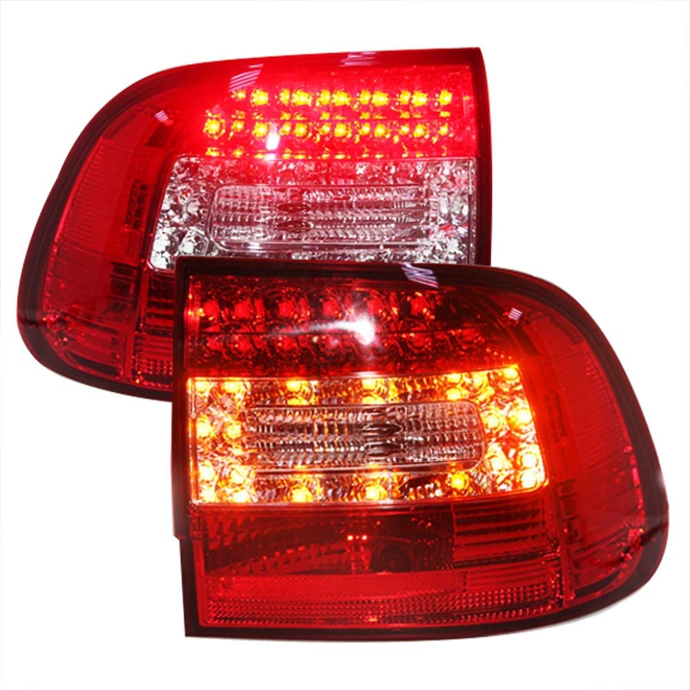 EAGLE EYES LED Tail Lights For 2003-2006 Porsche Cayenne Turbo/S – Red/Clear, DOT Certified