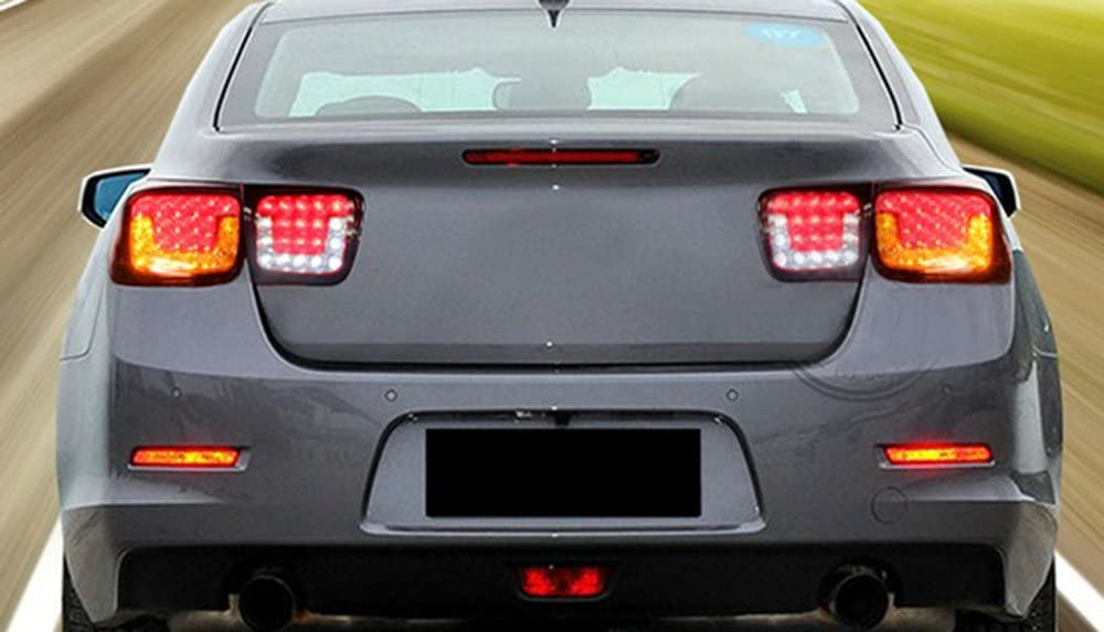 Leather Carbon Fiber Tail High Brake Light Cover For Chevrolet Malibu 2013-2015