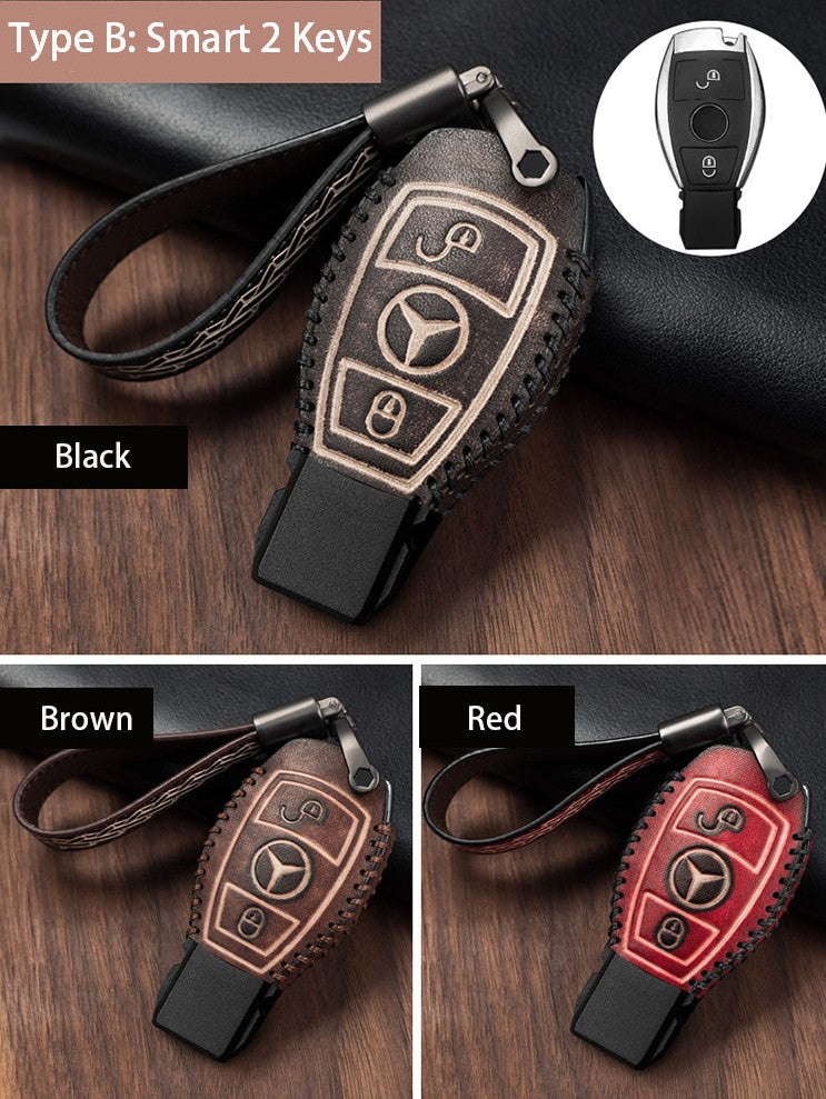 MERCEDES HAND-MADE LEATHER KEYCHAIN | 100% LEATHER – Motowey